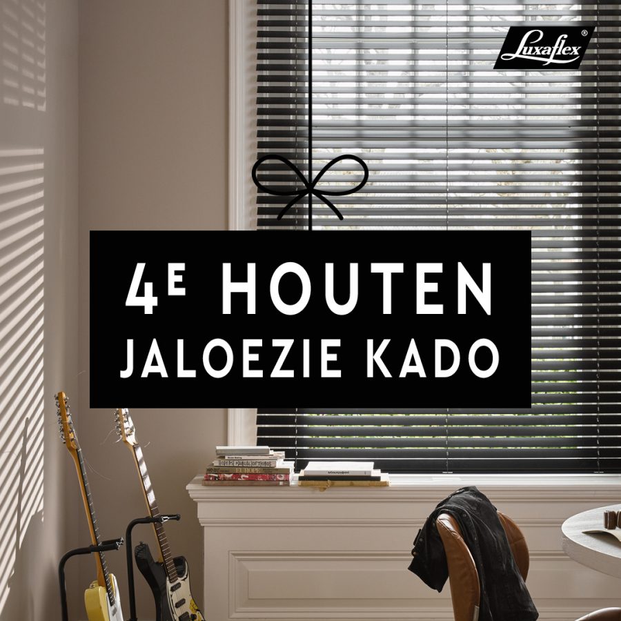 4e houten jaloezie kado Luxaflex